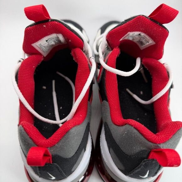 Nike Air Max 270 React GS Shoes Kids Size 7 Gray Red Black Cushioned BQ0103-011 - Picture 10 of 13